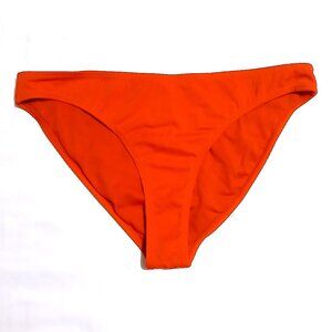 California Waves Juniors' Ribbed Hipster Bikini Swim Bottoms in Bright Orange XL